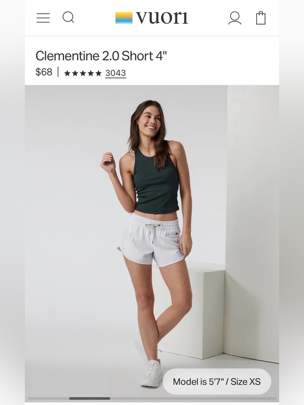 NWT Vuori Clementine short 🔥
